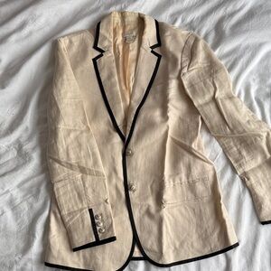 Jcrew Cream 100% Linen Blazer